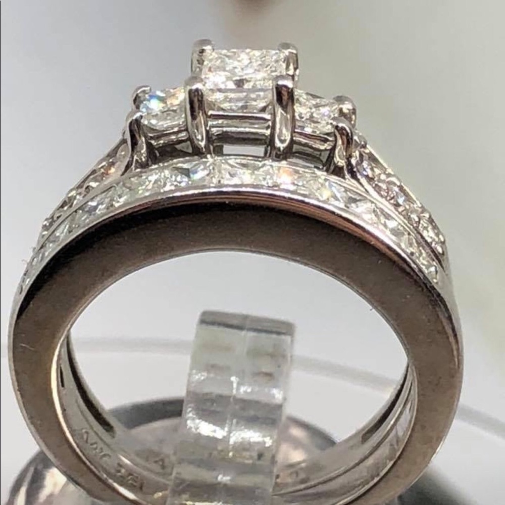 Diamonds 14k gold ring&ban great deal worth $5000 - Picture 2 of 8